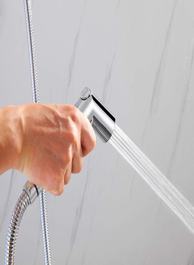 Bath Guru Flow Adjustable Health Faucet with Stainless Steel Flexible Hose/Shower Tube and Wall Hook - Image 2